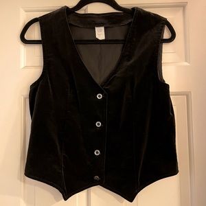 Black Velvet Vest
